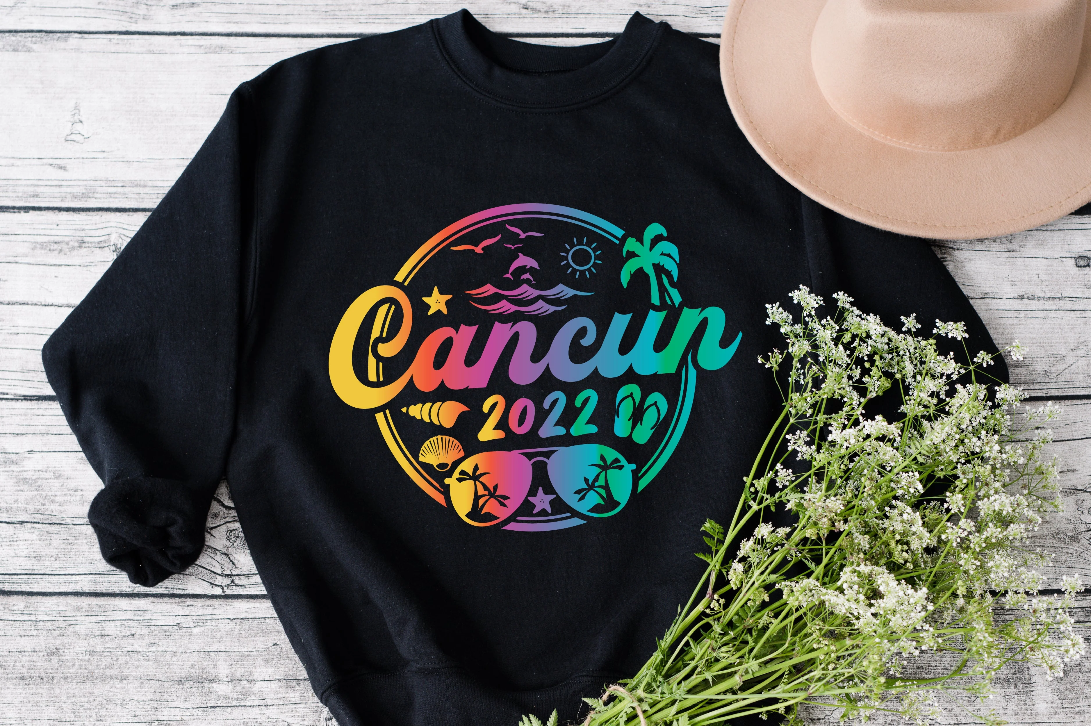 Cancun 2022 SVG, Summer SVG, Mexico SVG, Family trip SvG, Beach SvG, Instant download, Iron on file, Cuttable file - Image 3