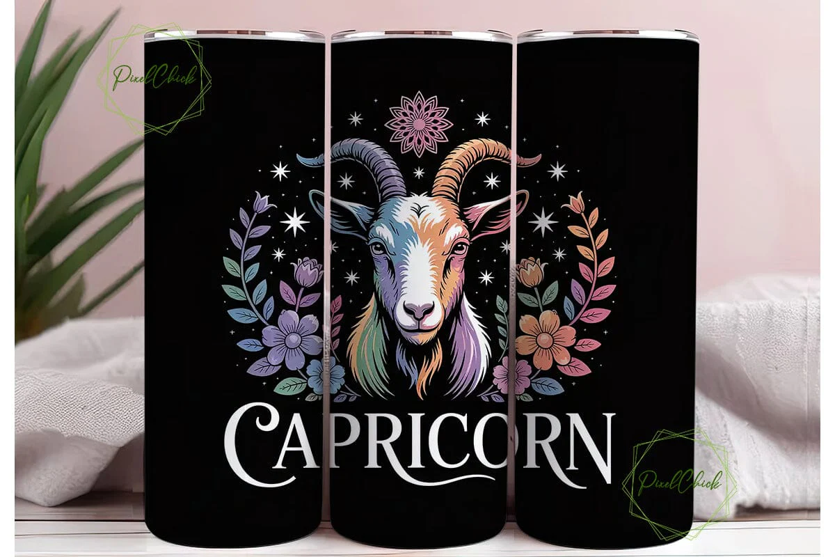 Capricorn Zodiac 20oz Tumbler Wrap