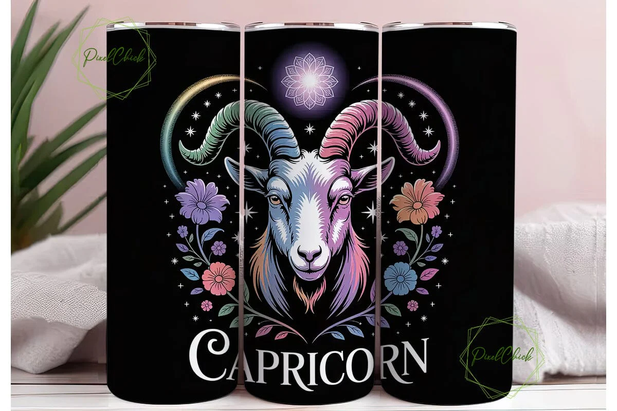 Capricorn Zodiac 20oz Tumbler Wrap