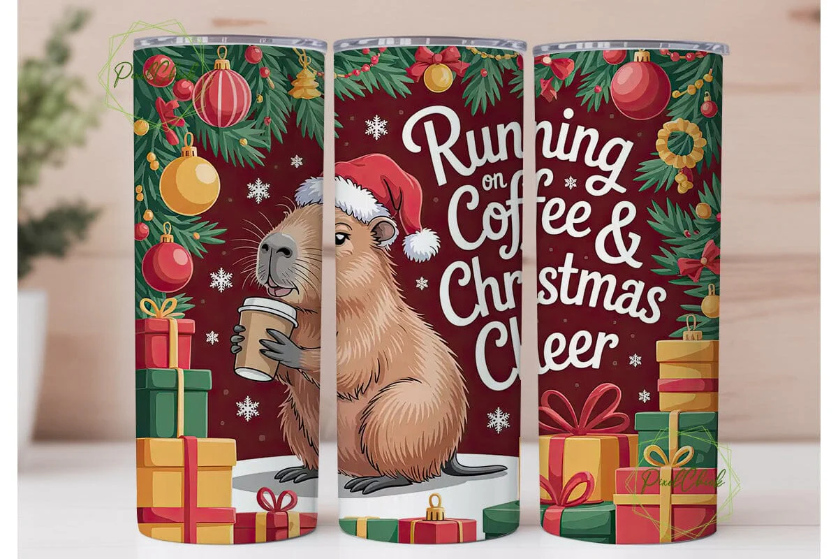 Capybara Christmas Cheer 20oz Tumbler
