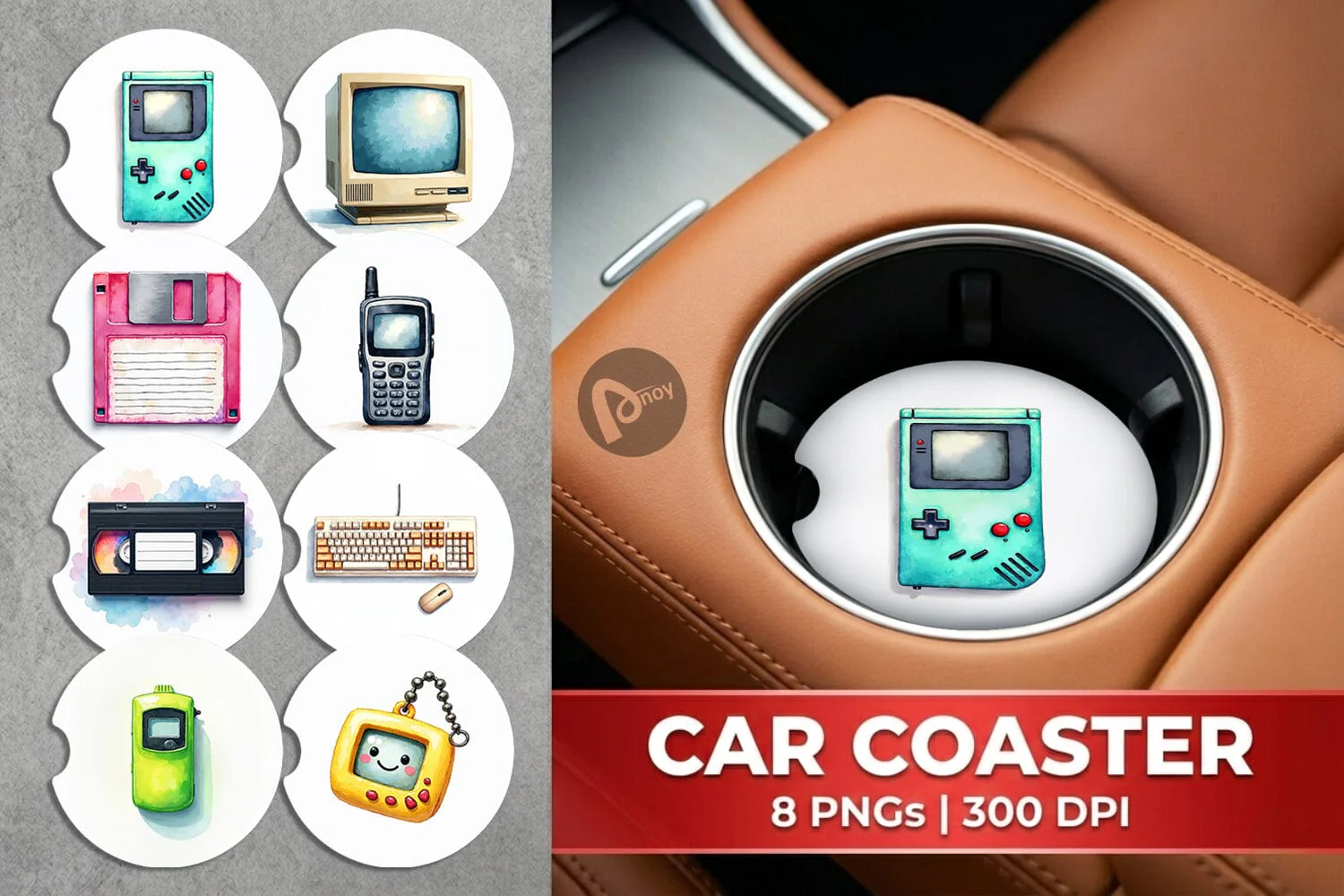 Car Coaster 90s Tech Gadgets