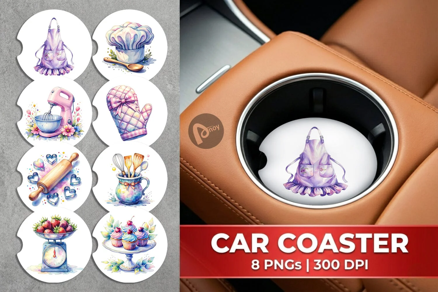 Car Coaster Baking Queen Kitchen
