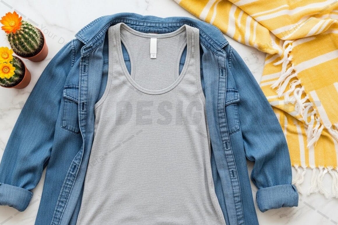 Casual summer t-shirt mockup