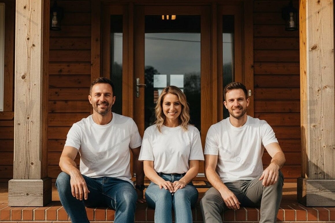 Casual white t-shirt mockup design