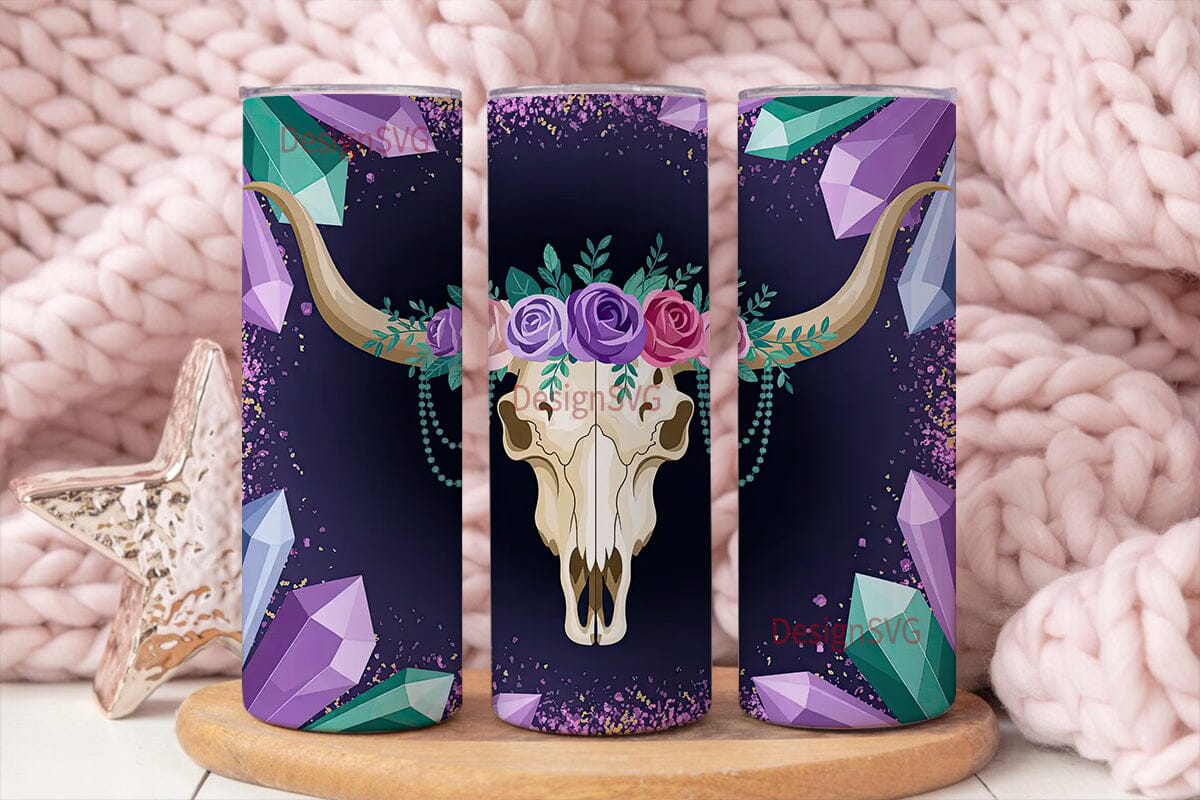 Celestial Longhorn Skull 20oz Tumbler