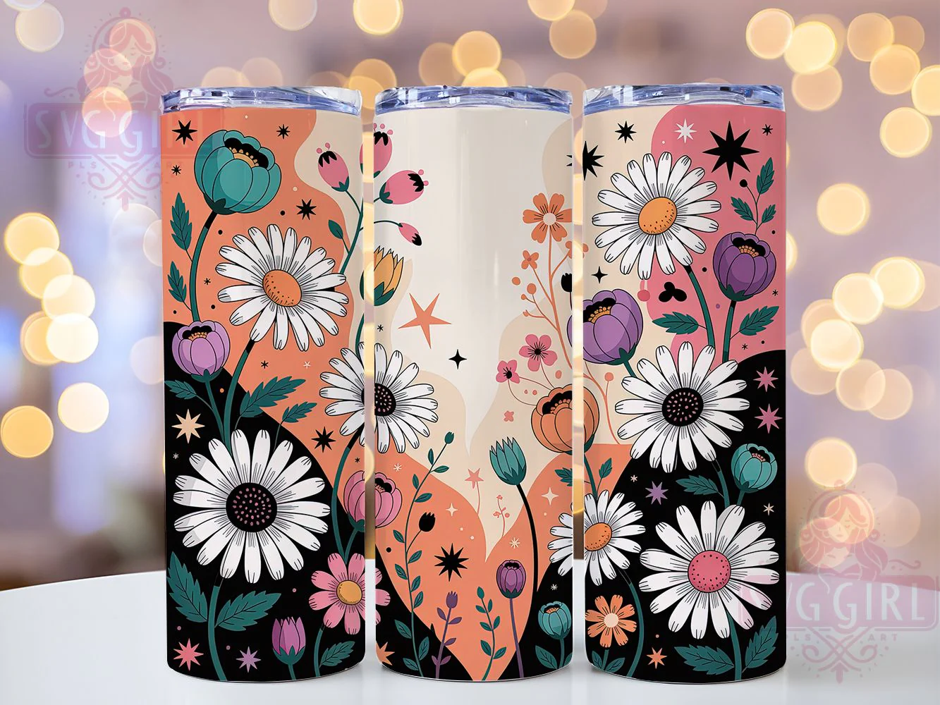 Charcoal Botanical Sketch Floral Tumbler, Botanical Sketch Tumbler, Artistic Floral Wrap, Hand-Drawn Flower Wrap, Whimsical Botanical Wrap, Sublimation Design, Trendy Gift Idea