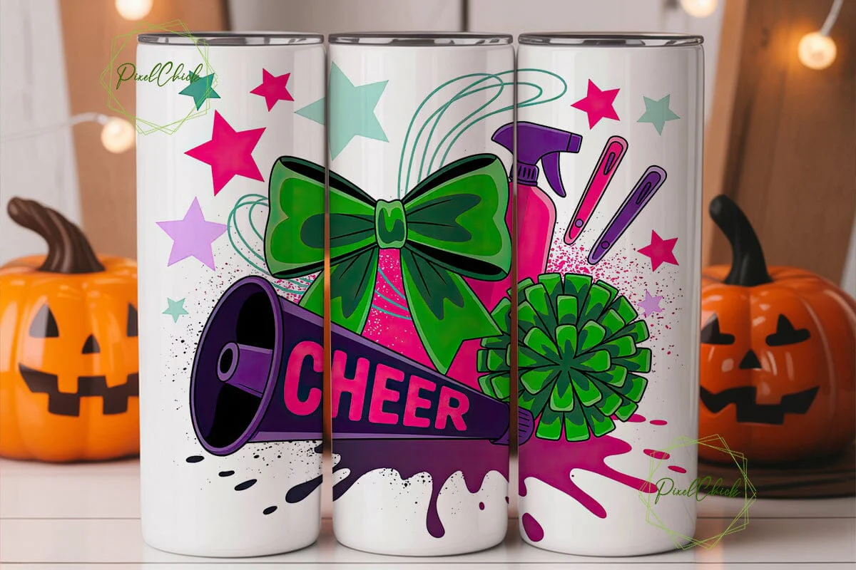 Cheerleader Tumbler Wrap PNG - Image 2