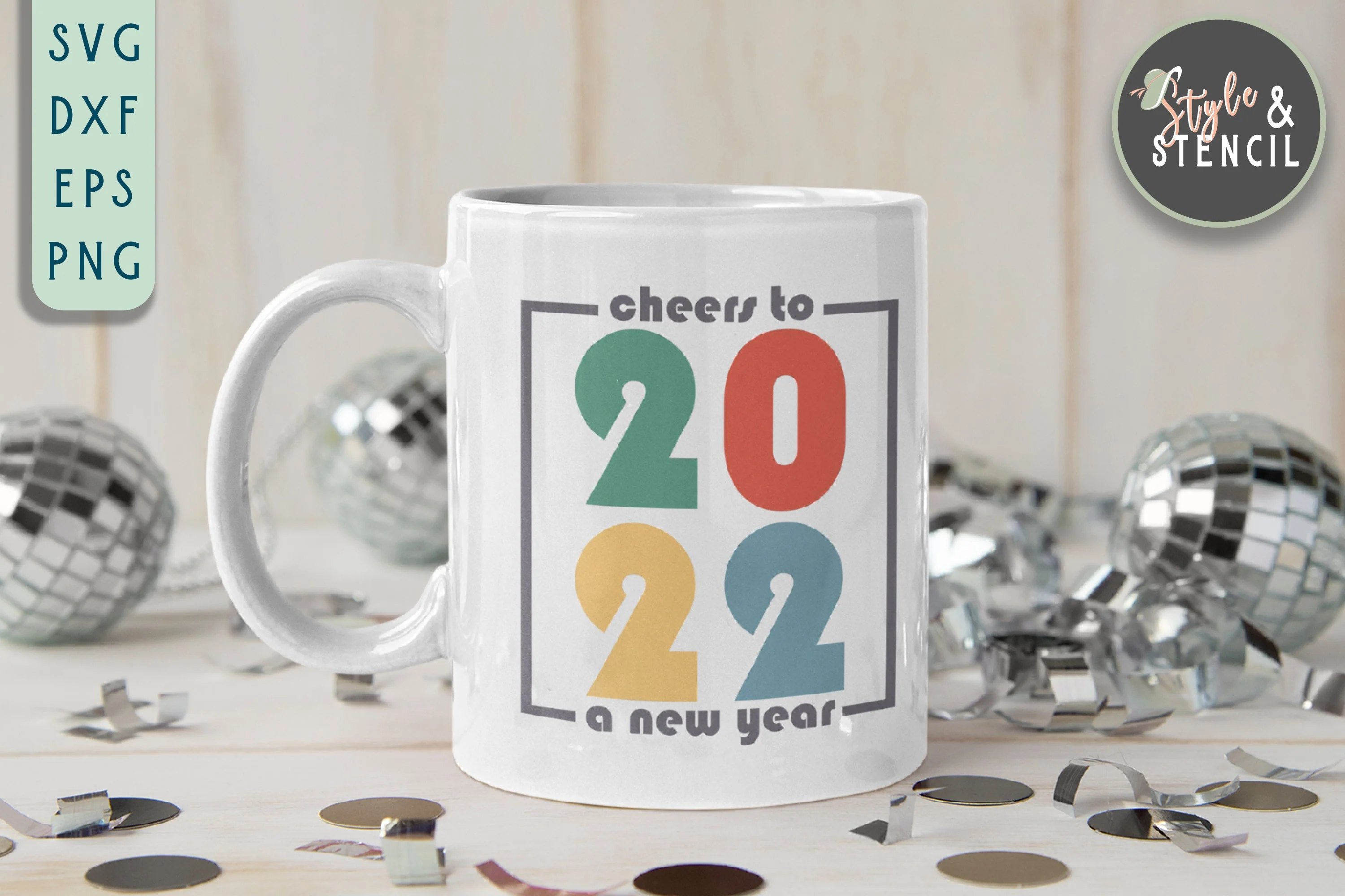 Cheers to the New Year SVG | New Year 2022 - Image 5