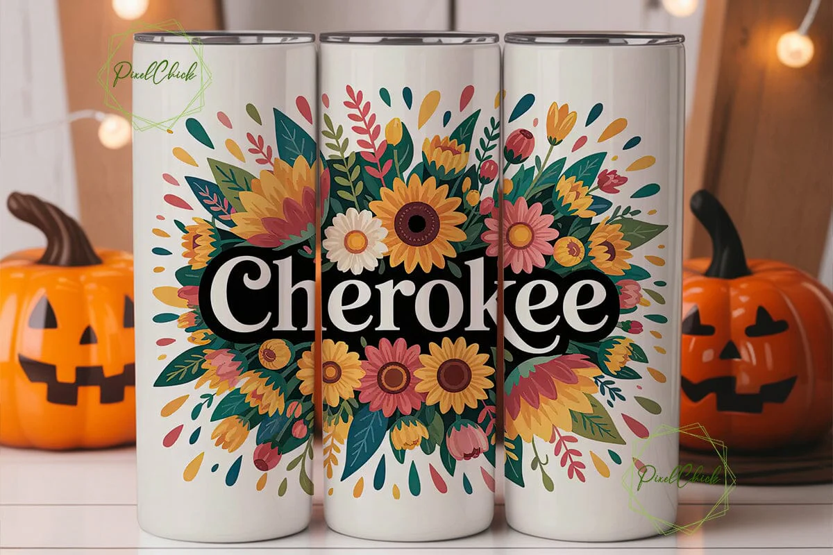 Cherokee Floral 20oz Tumbler Wrap - Image 2