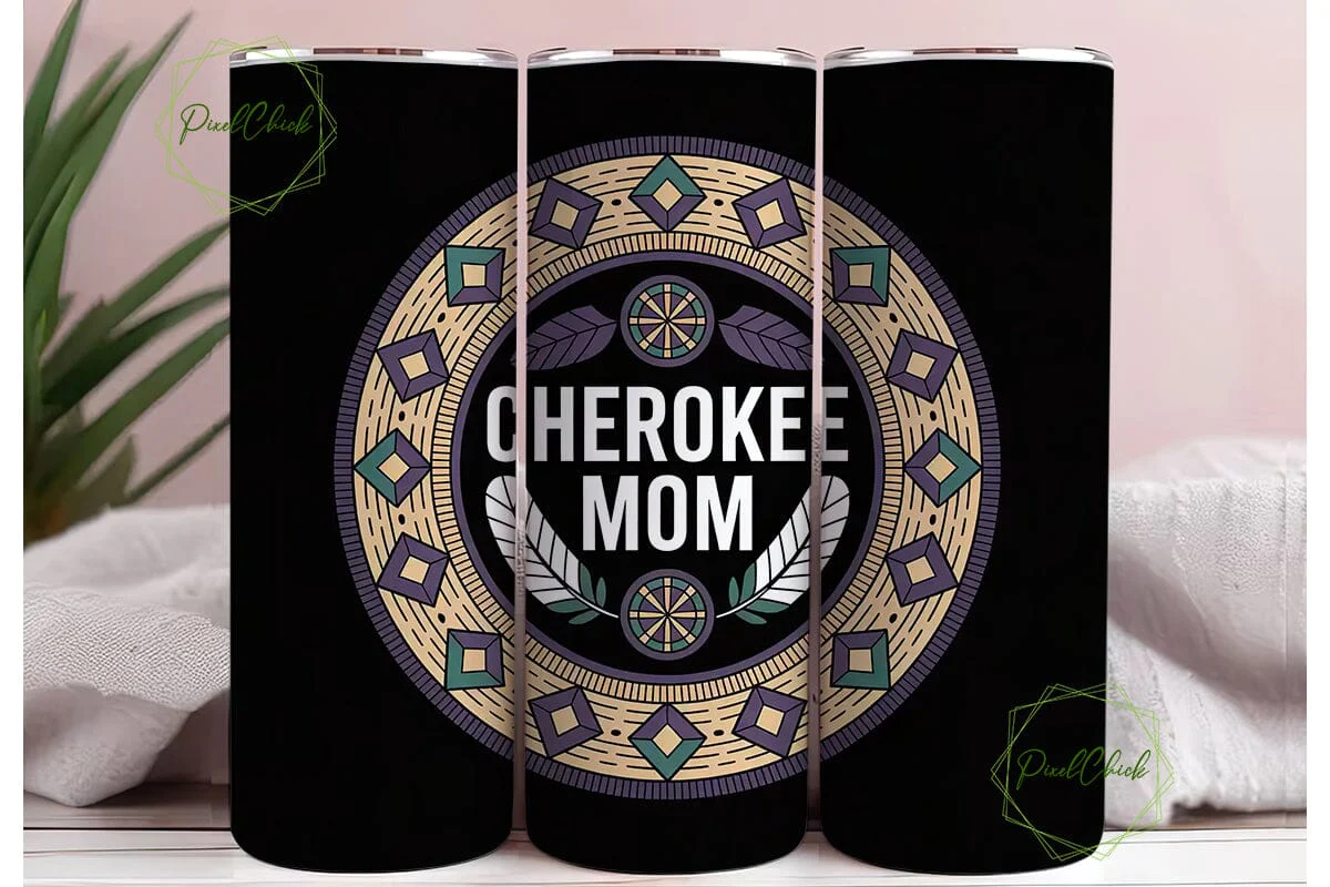 Cherokee Mom 20oz Tumbler Wrap - Image 3