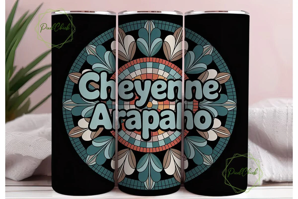 Cheyenne Arapaho 20oz Tumbler Wrap - Image 3