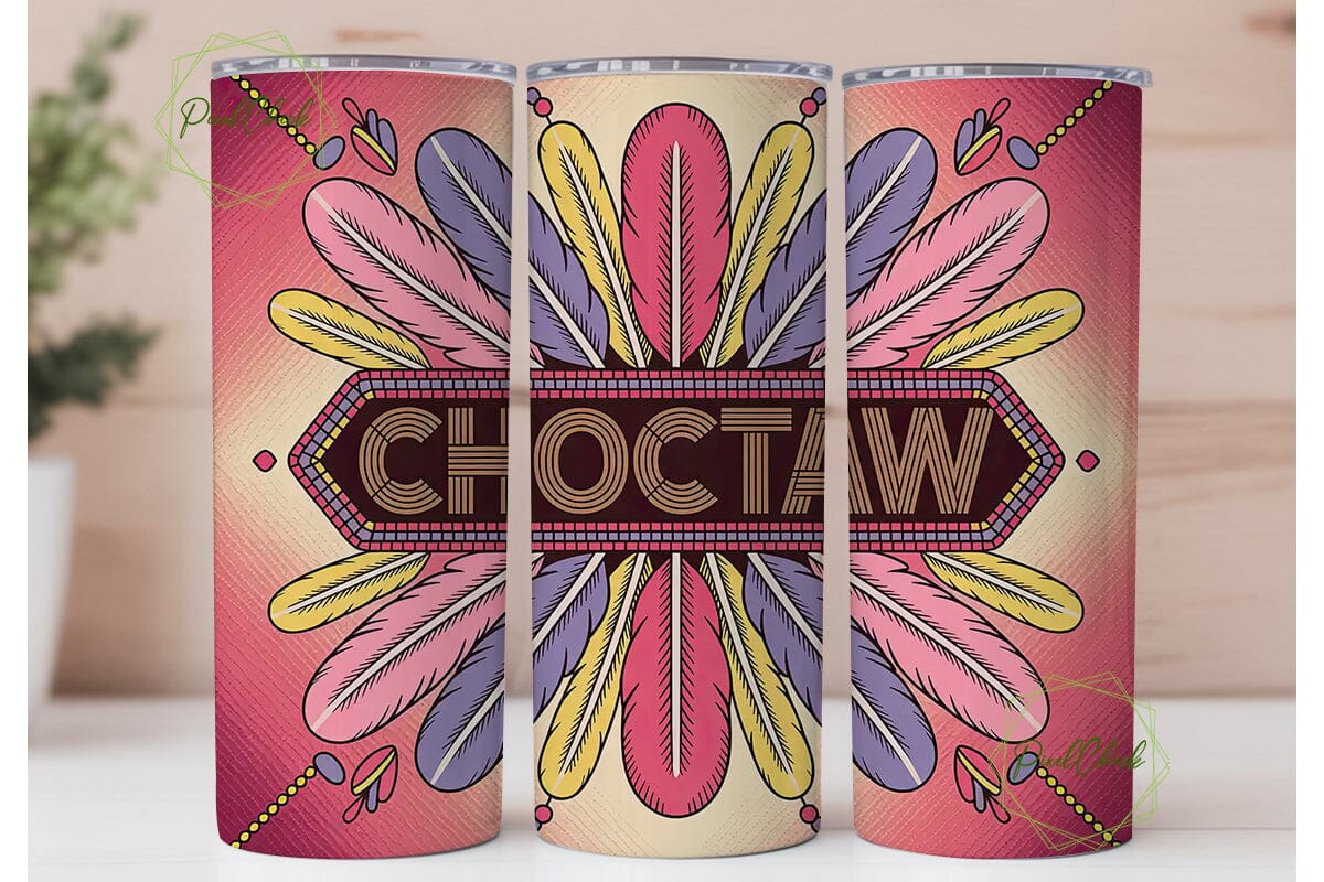 Choctaw Beaded 20oz Tumbler Wrap
