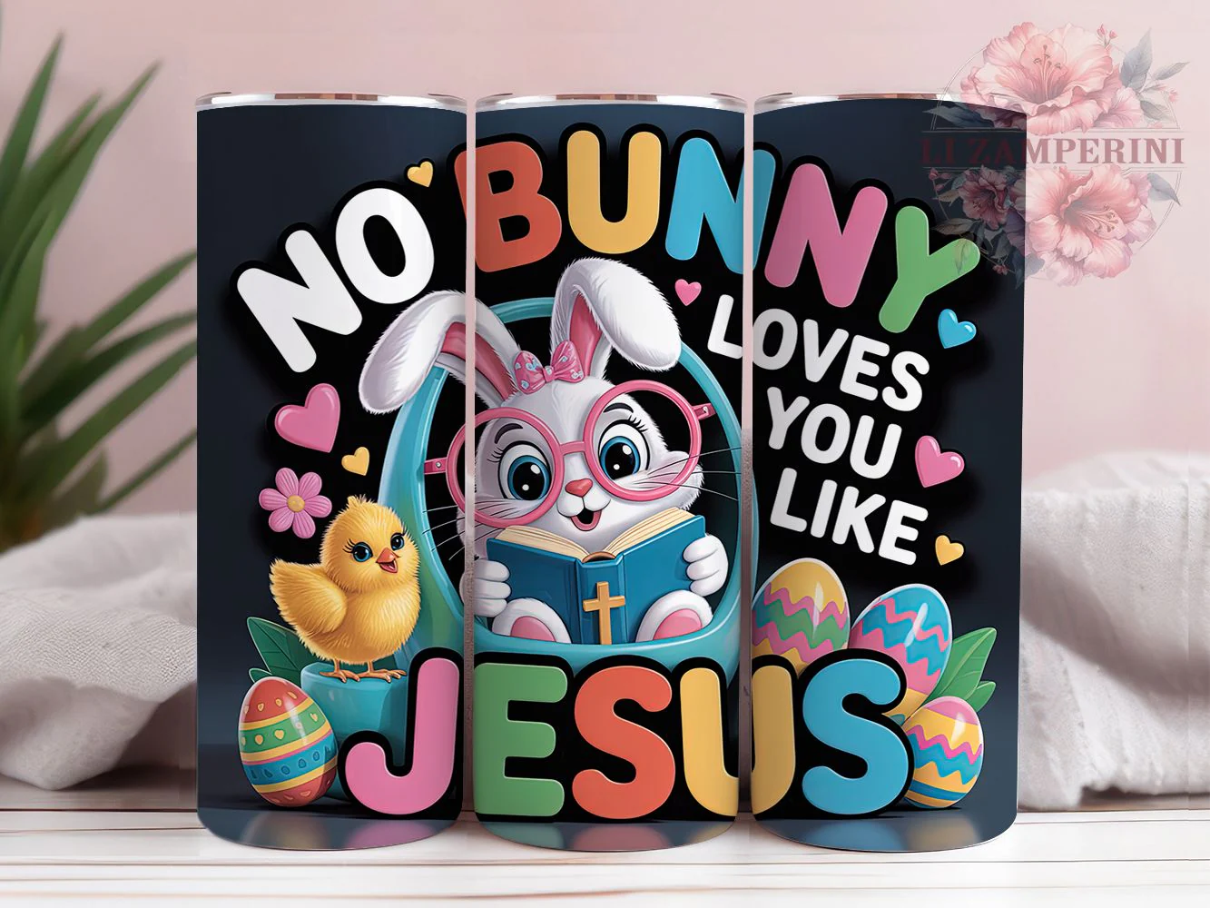 Christian Easter Faith Bunny Tumbler, Faith Tumbler Design, Cute Jesus Bunny Wrap, Whimsical Easter Faith Wrap, Religious Easter Wrap, Sublimation Design, Trendy Gift Idea