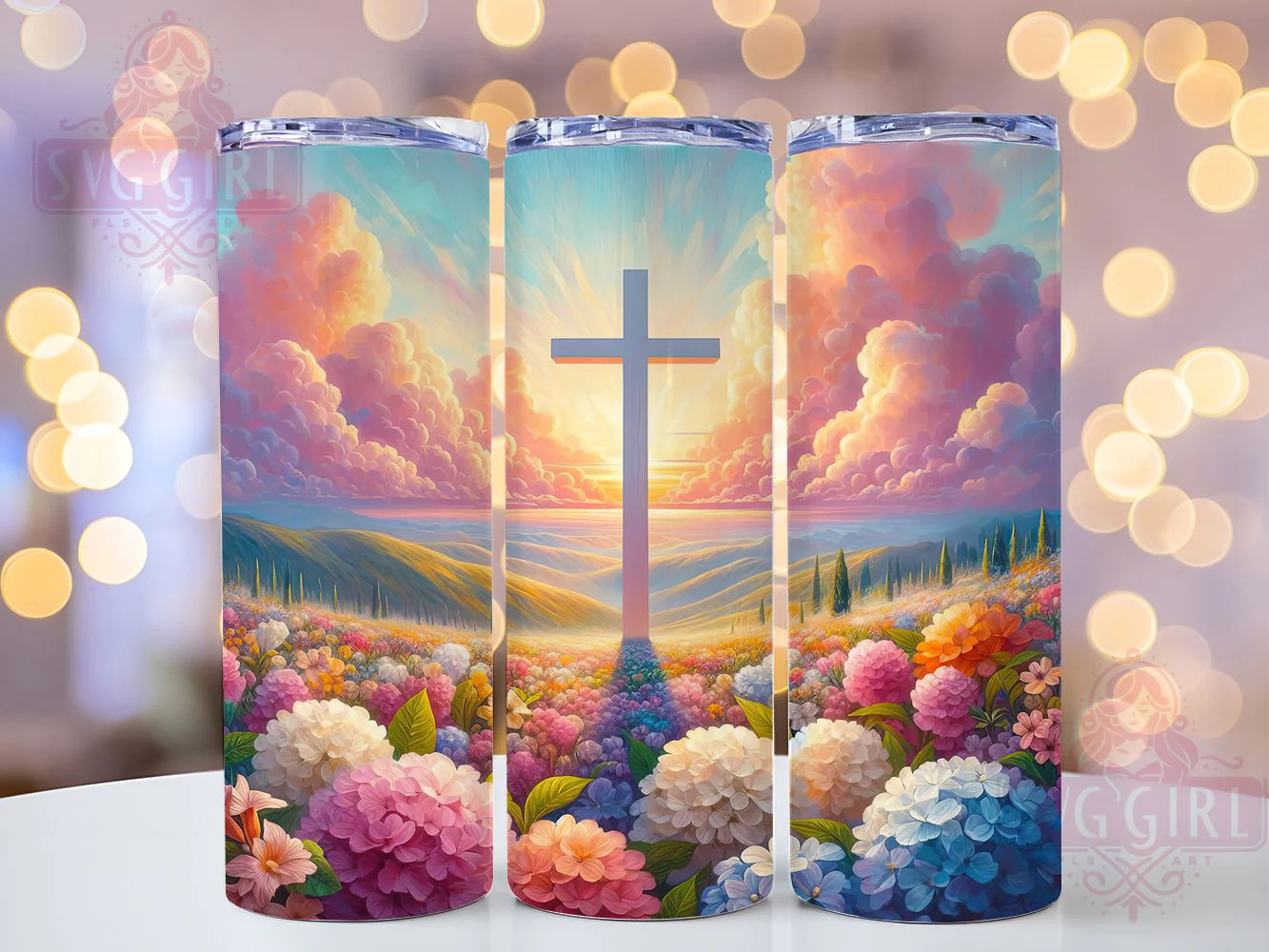 Christian Easter Faith Cross Tumbler, Christian Faith Tumbler, Religious Easter Wrap, Stylish 20oz Wrap, Sublimation Design, Trendy Gift Idea, Inspirational Christian Tumbler