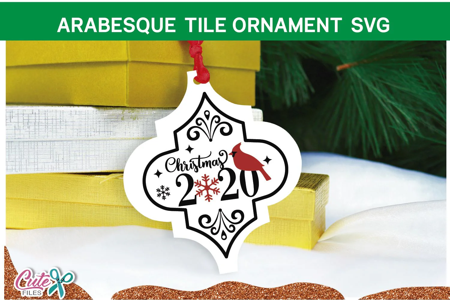 Christmas 2020 Arabesque tile svg cut file
