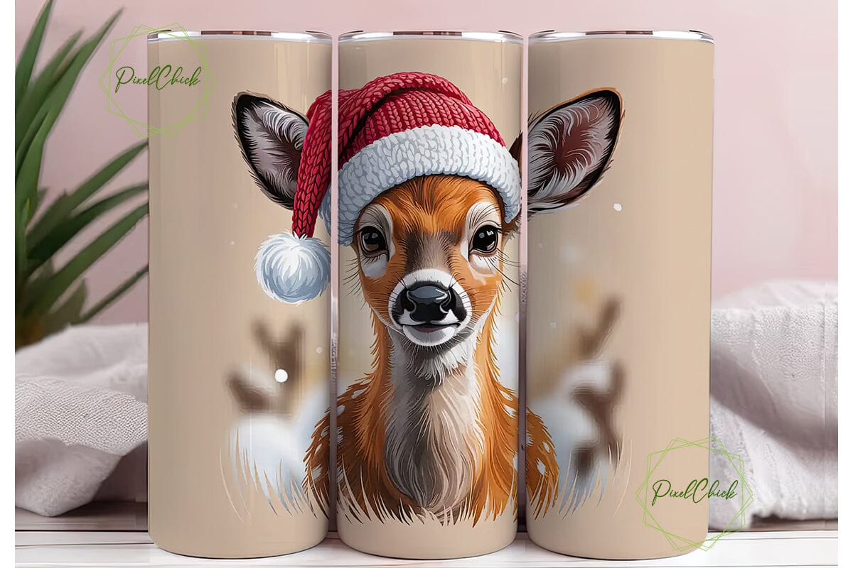 Christmas Baby Deer 20oz Tumbler Wrap