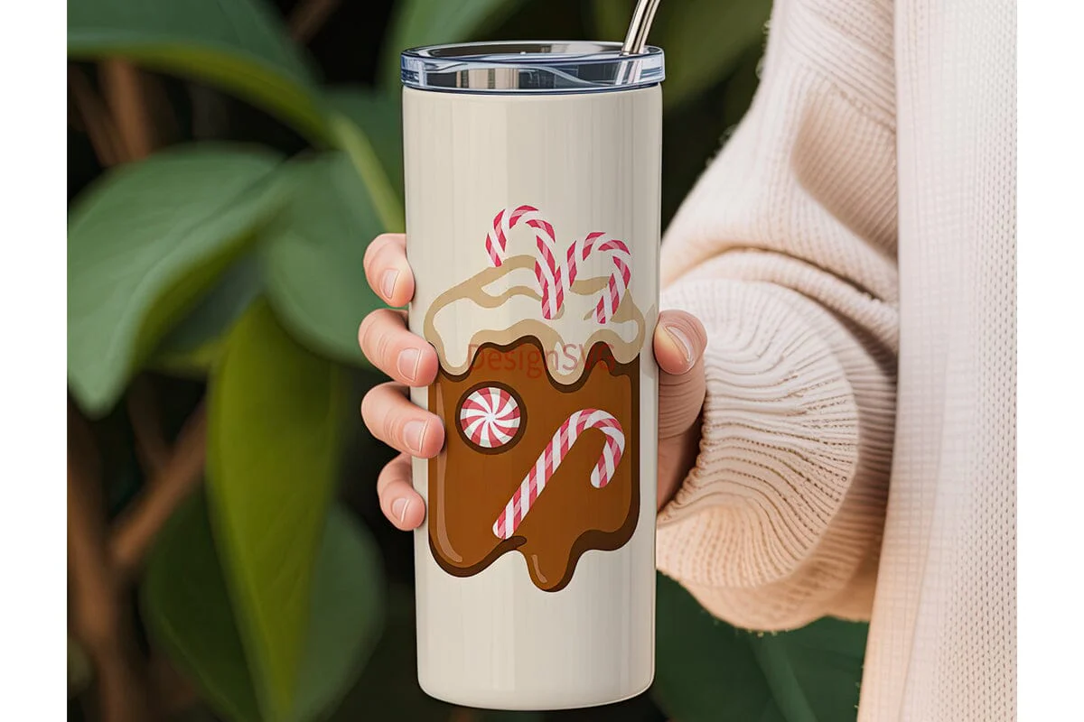 Christmas Candy Cane 20oz Tumbler Wrap - Image 3