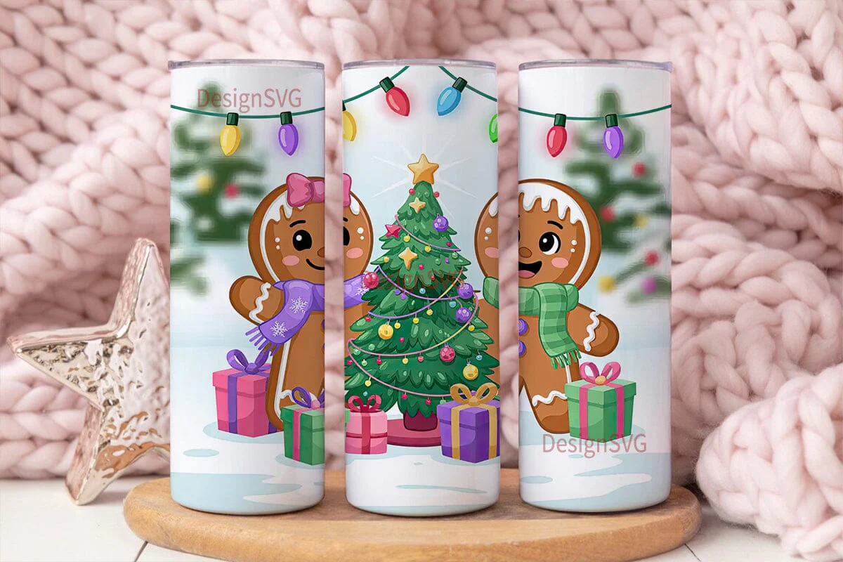 Christmas Gingerbread Tumbler Wrap