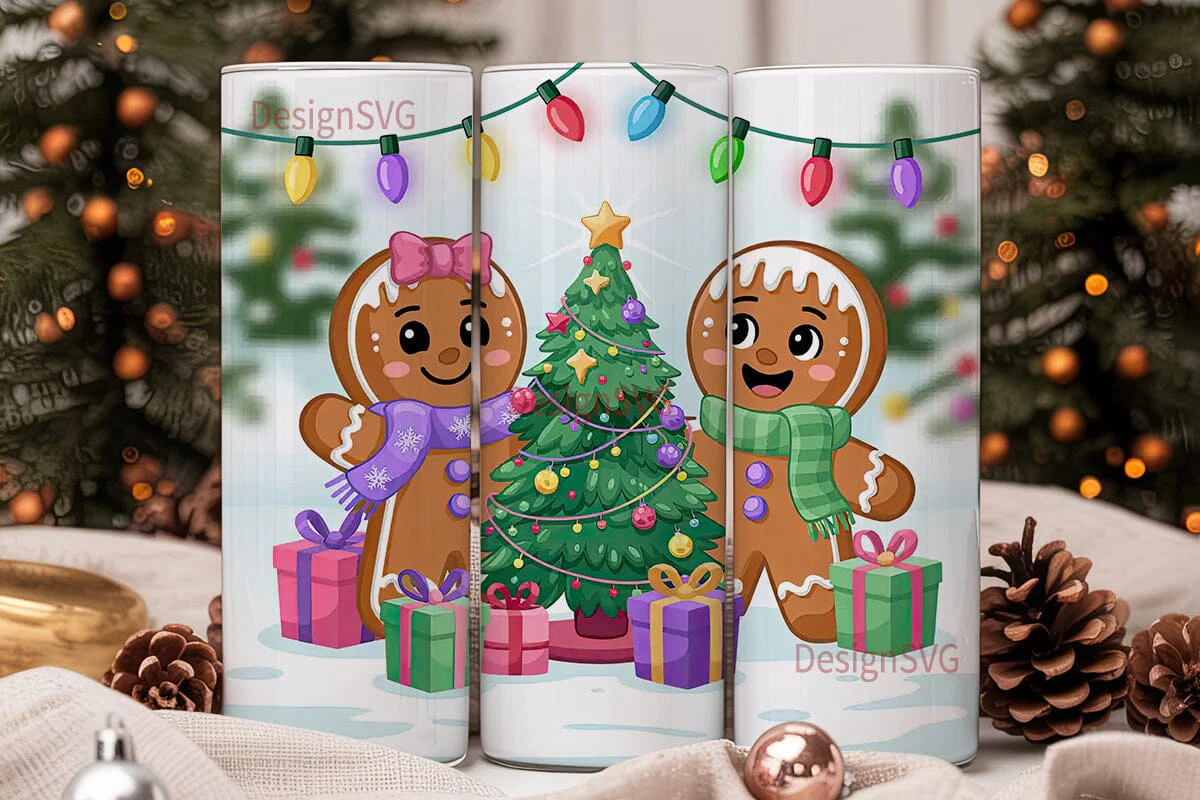 Christmas Gingerbread Tumbler Wrap - Image 2