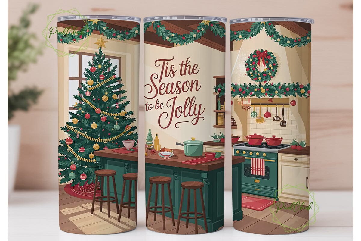 Christmas Kitchen 20oz Tumbler Wrap