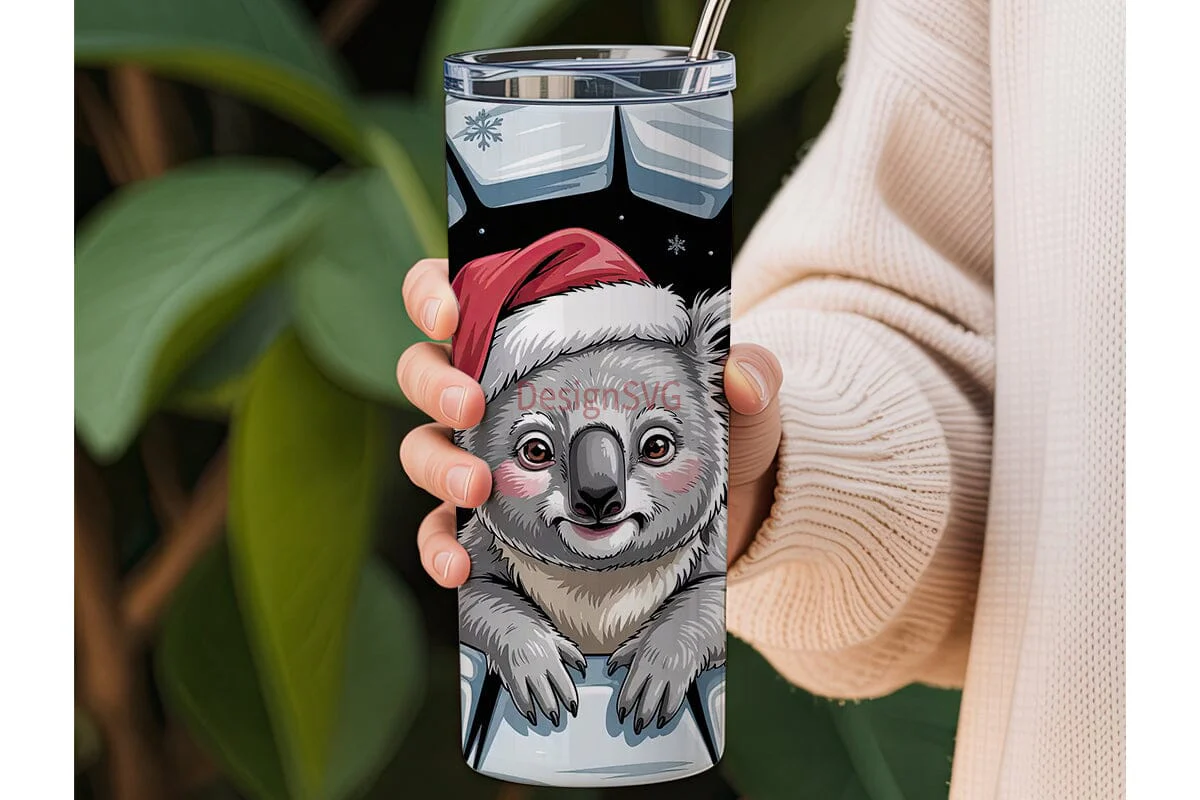Christmas Koala 20oz Tumbler Wrap - Image 3