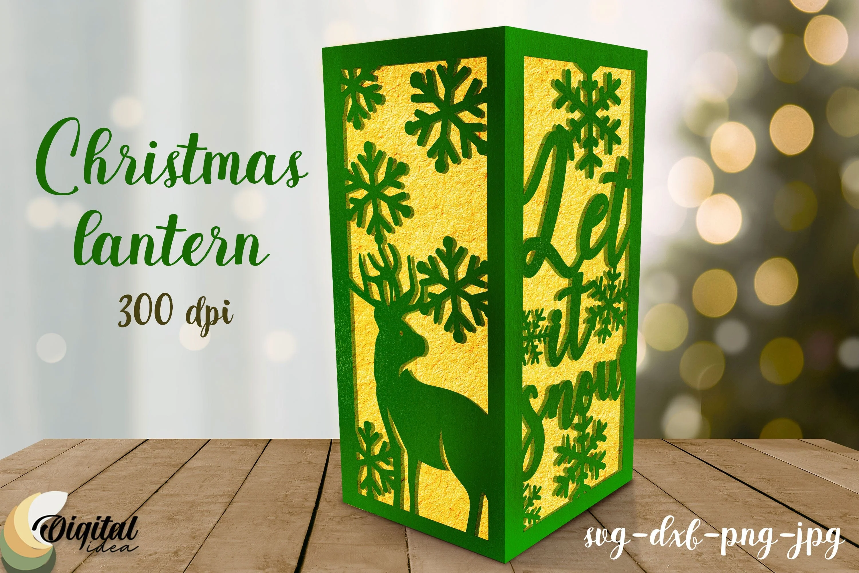 Christmas Lantern Paper Cut. 3D Lantern. Lantern 3D Papercut