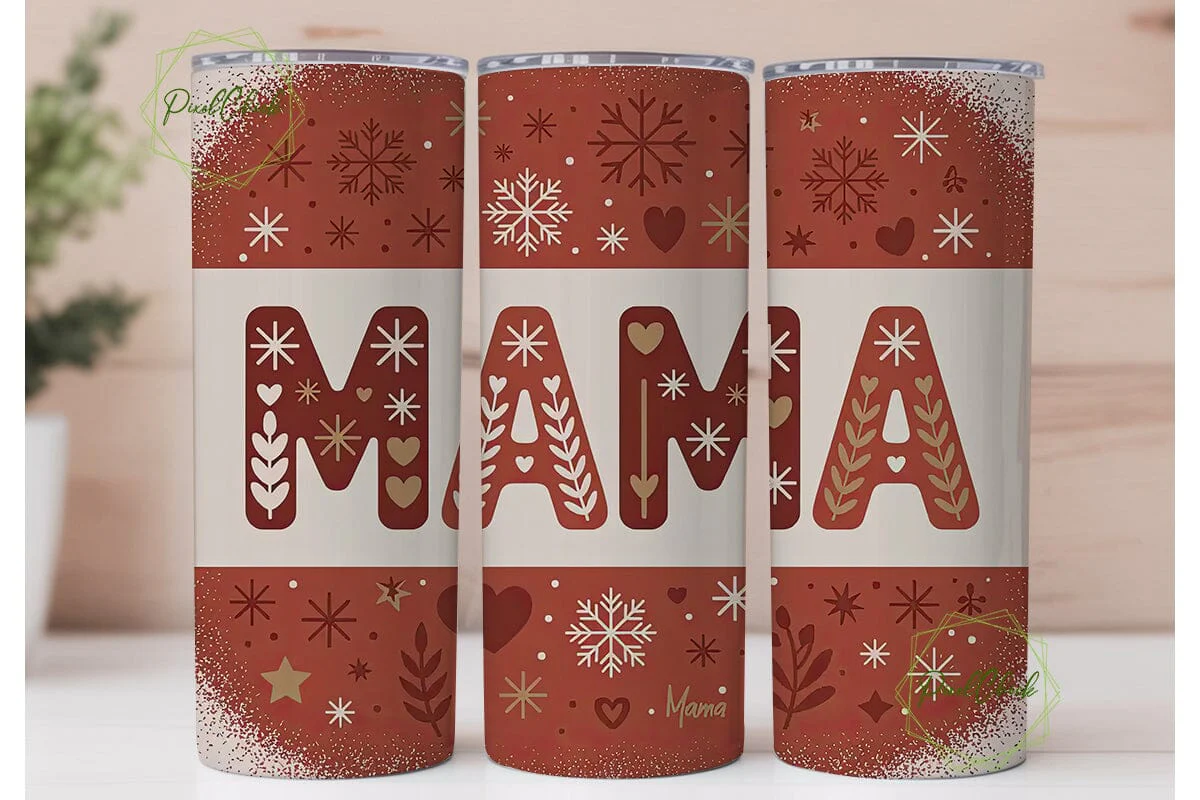 Christmas Mama Tumbler Wrap PNG - Image 2