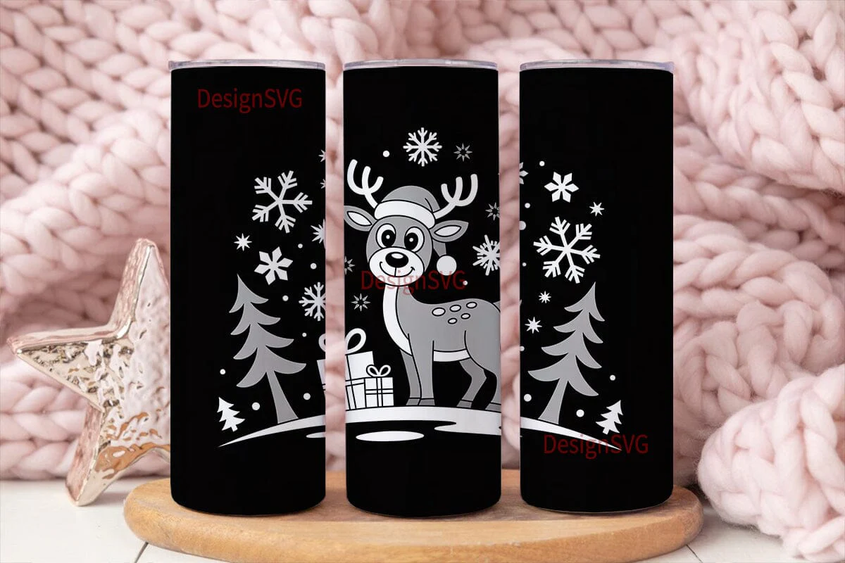 Christmas Reindeer 20oz Tumbler Wrap