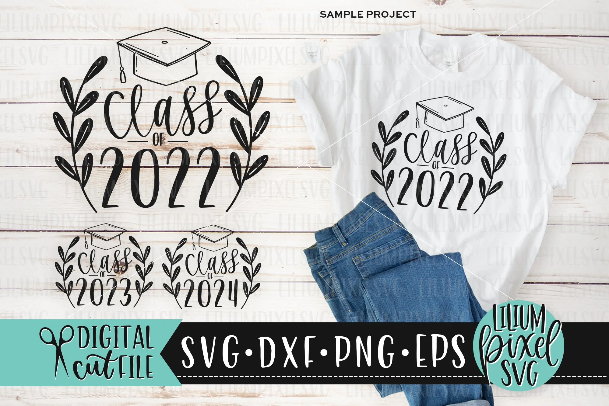 Class of 2022 Graduate Cap Set - Graduation SVG - Image 2