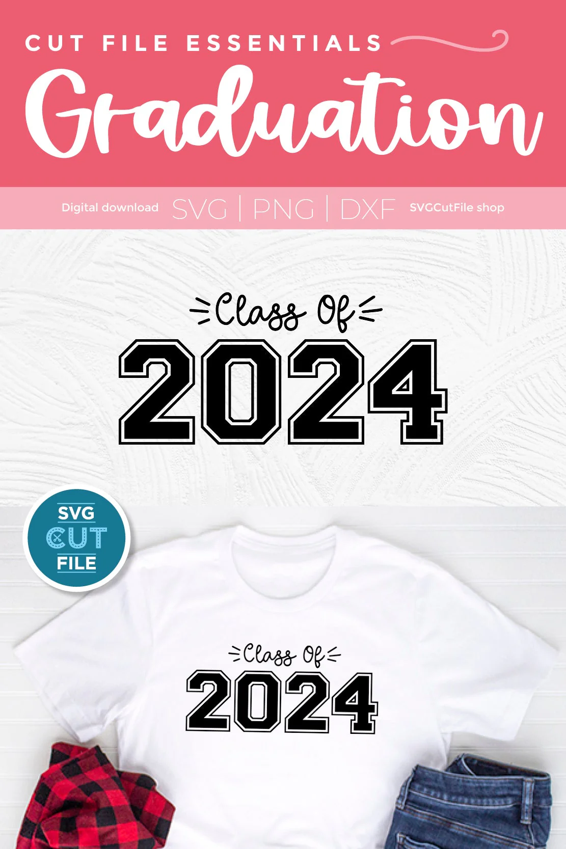 Class of 2024 svg, cute 2024 grad svg, 2024 graduation svg - Image 3