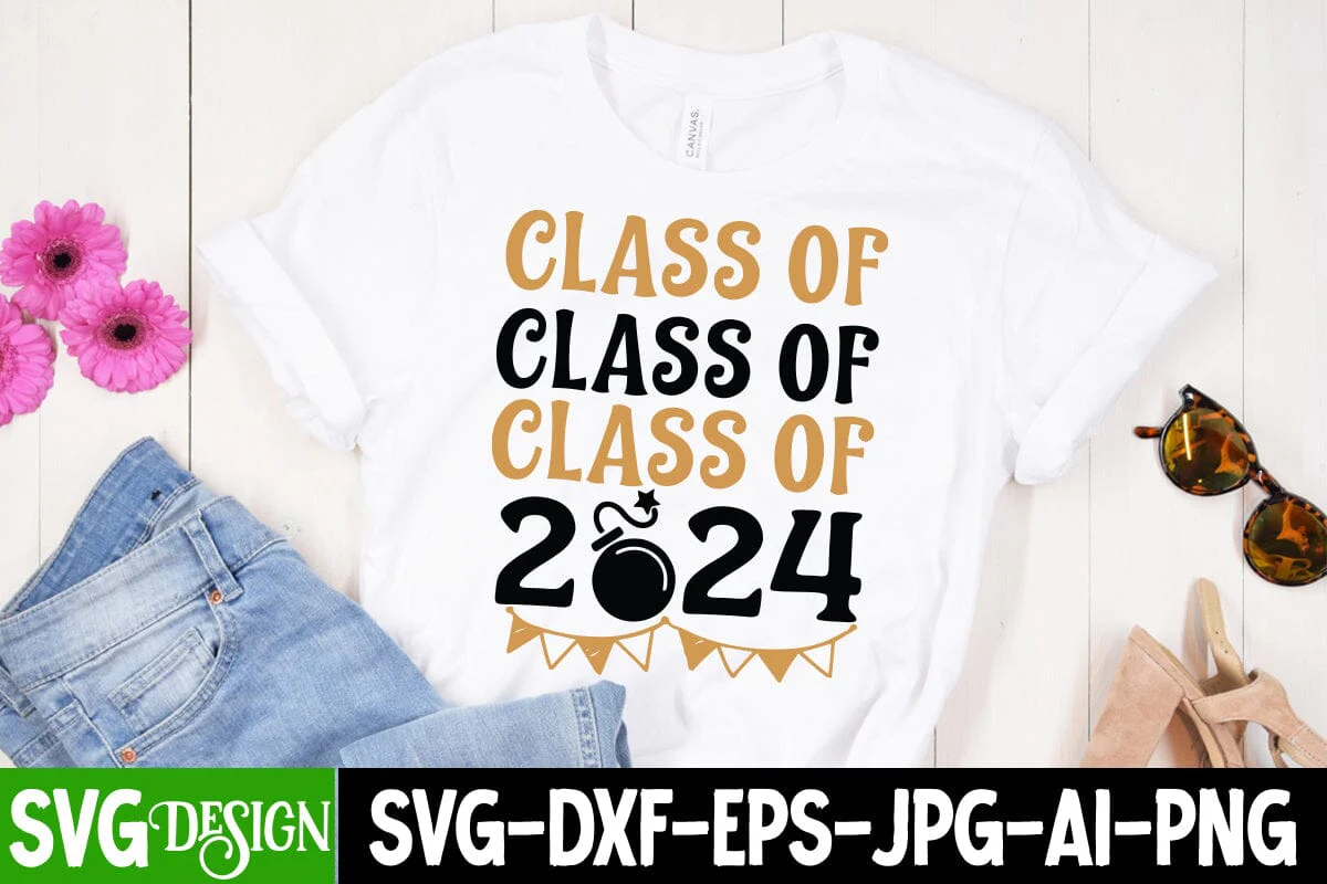 Class of 2024 SVG Cut File, Class of 2024 SVG Design, New Year SVG Cut File, Class of 2024 SVG Sublimation Design - Image 3