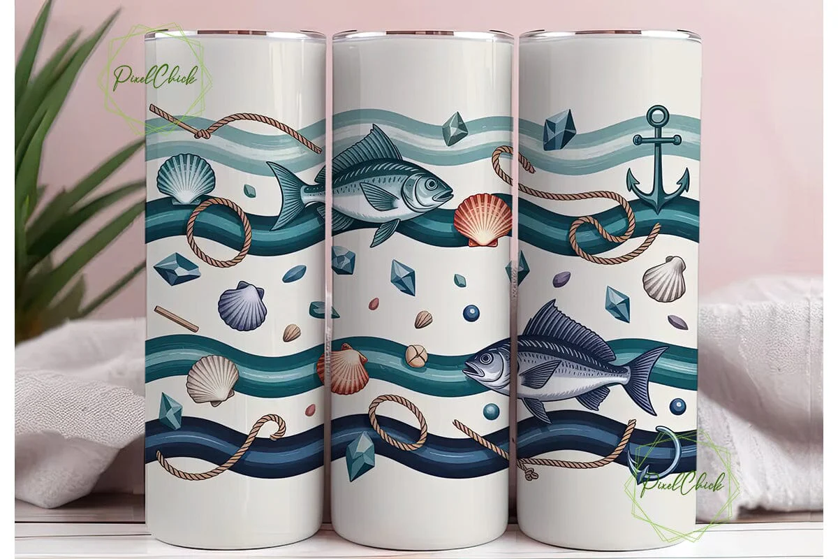 Coastal Vibes 20oz Tumbler Wrap - Image 3