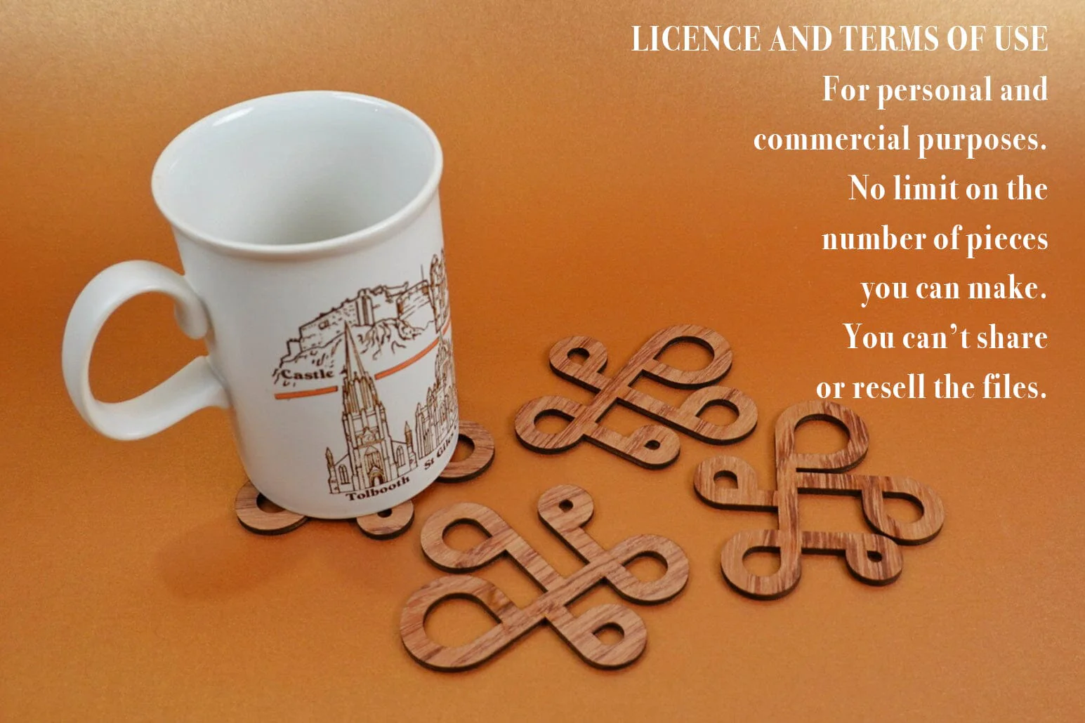 Coaster Ghirigoro Vector File for Laser Cutter. - Image 5