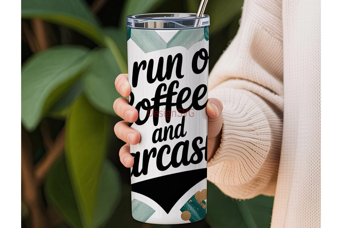 Coffee & Sarcasm Tumbler Wrap - Image 3