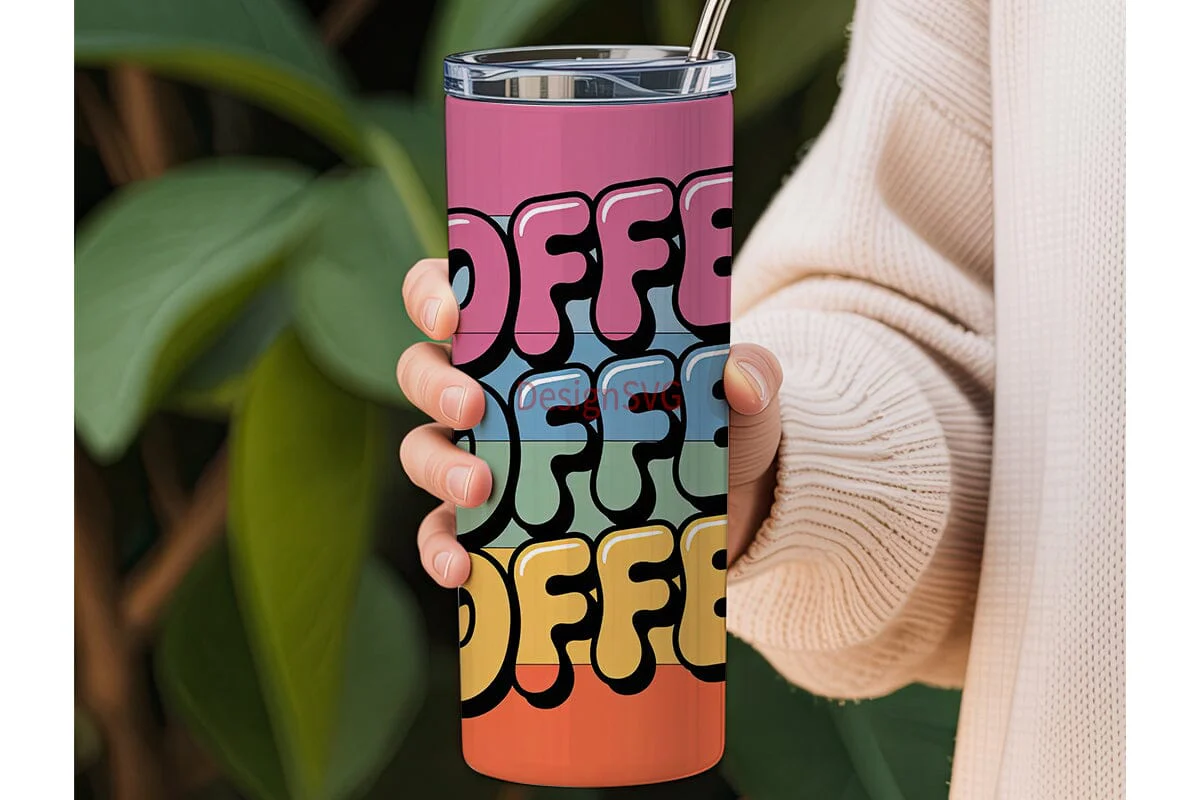 Colorful Coffee Tumbler Wrap - Image 3