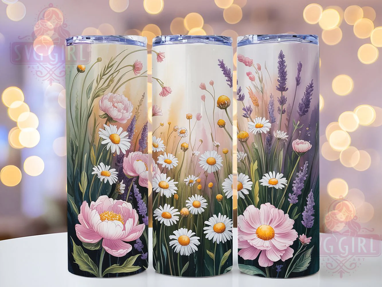 Colorful Rustic Wildflower Tumbler, Spring Floral Tumbler, Colorful Flower Wrap, Whimsical Floral Wrap, Rustic Wildflower Wrap, Sublimation Design, Trendy Gift Idea