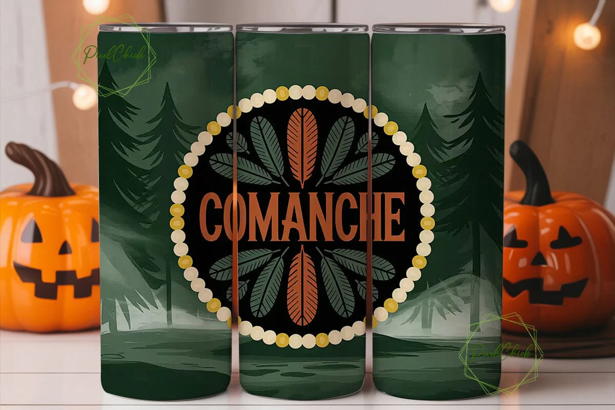 Comanche Tribe 20oz Tumbler Wrap - Image 2