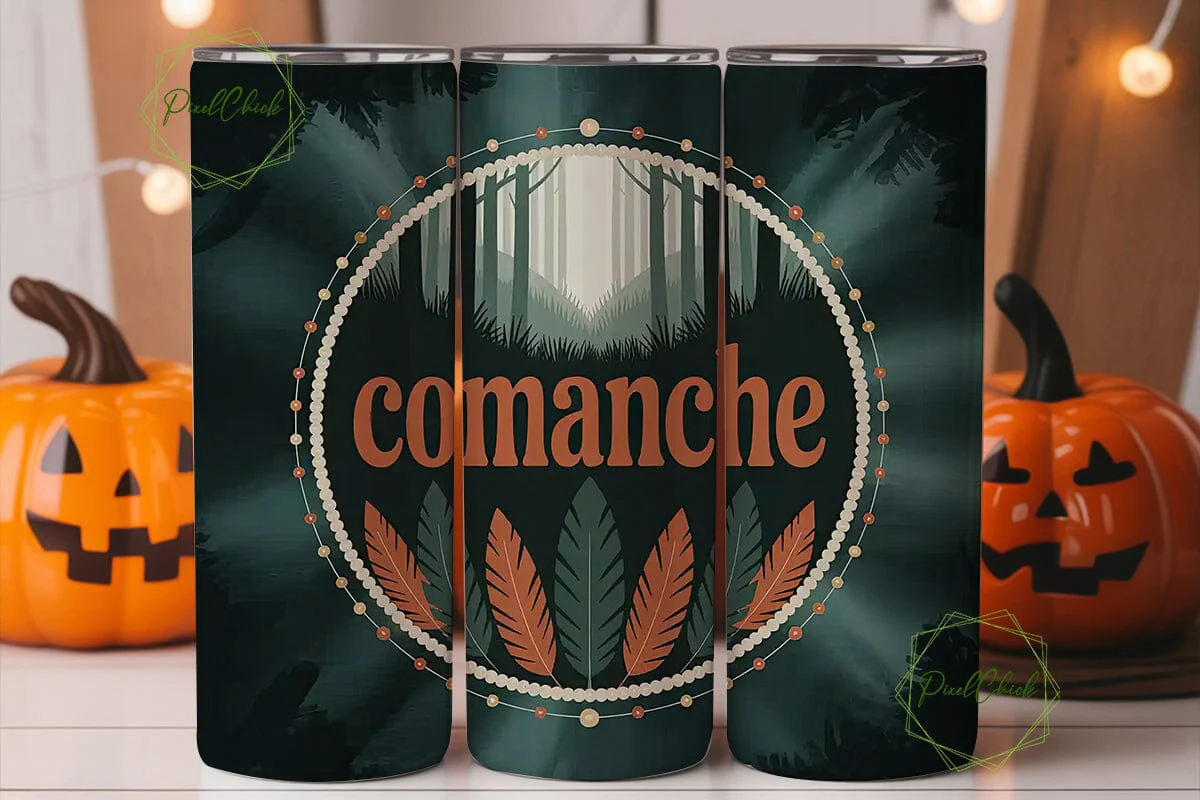 Comanche Tribe 20oz Tumbler Wrap - Image 2