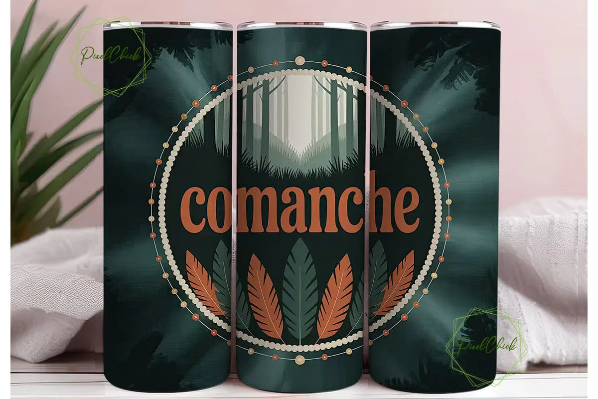 Comanche Tribe 20oz Tumbler Wrap - Image 3