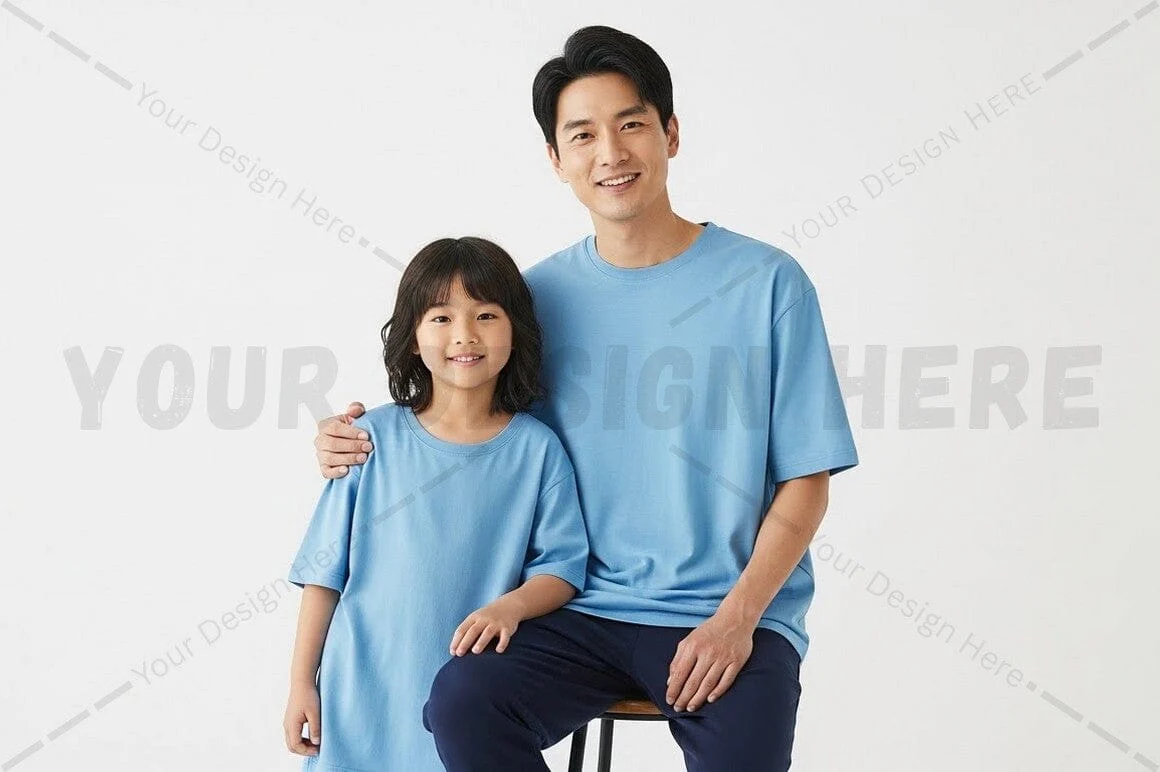 Comfortable light blue t-shirts for men and women