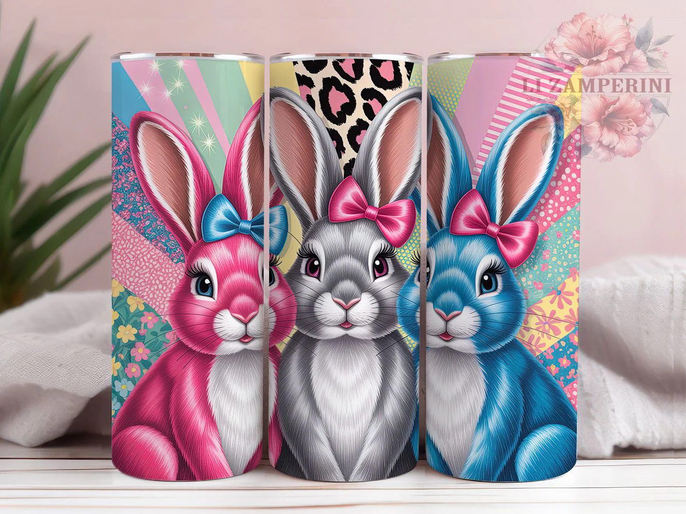 Coquette Cute Easter Bunny Tumbler, Cute Easter Tumbler, Stylish Bunny Wrap, Spring Bunny Wrap, Festive Easter Wrap, Sublimation Design, Trendy Gift Idea