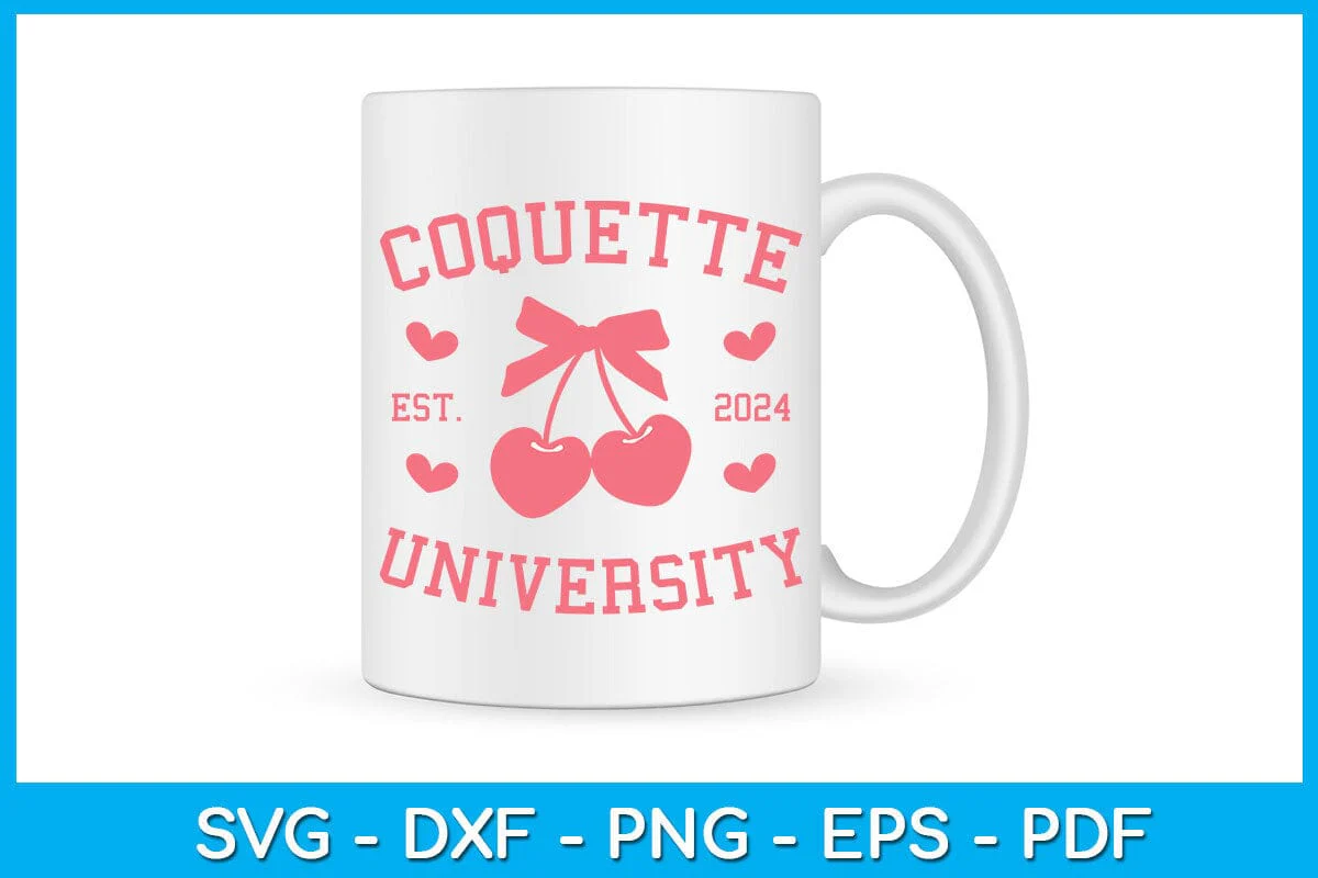 Coquette University Est 2024 SVG PNG PDF Cut File - Image 3