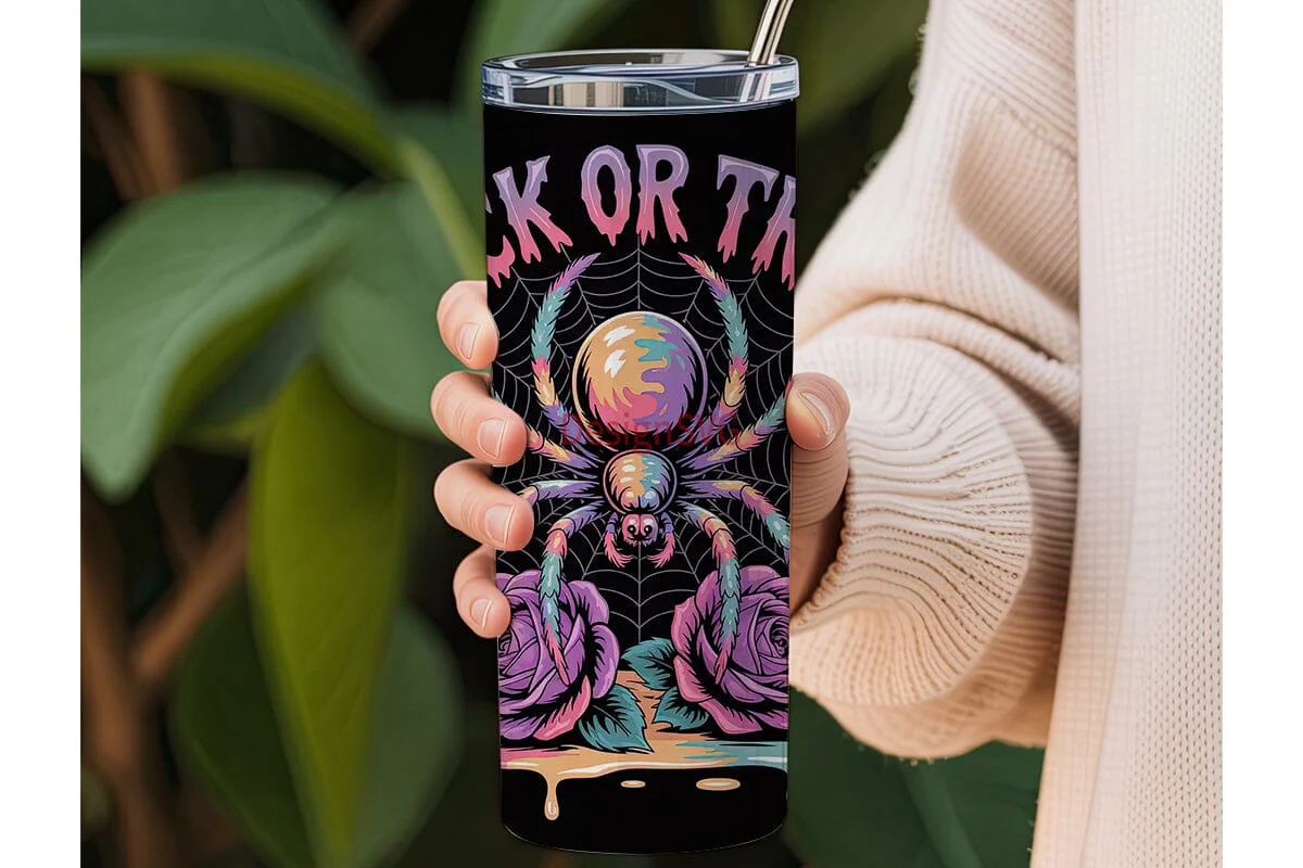Cosmic Spider Halloween 20oz Tumbler - Image 3