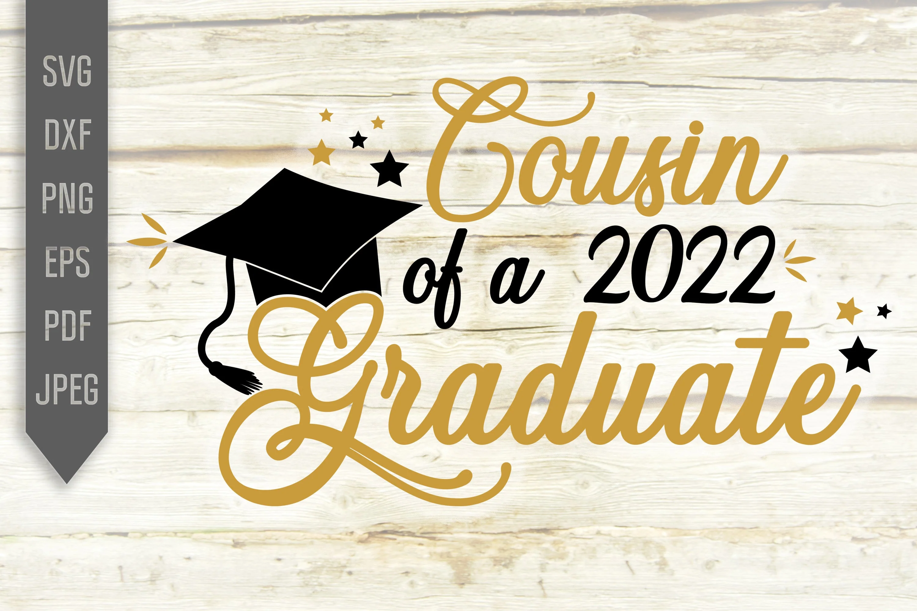 Cousin Of A 2022 Graduate Svg. Graduate Svg. Graduation Svg. Class Of 2022 Svg. High School, College Grad Cousin Shirt. Cricut, dxf, png - Image 2