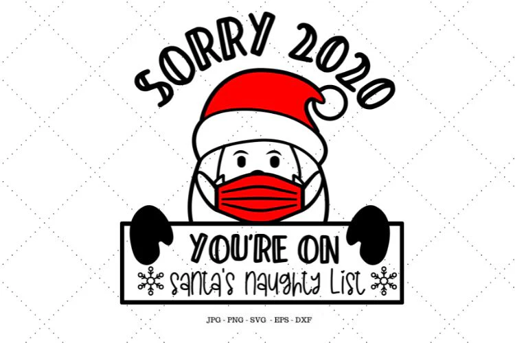 Covid 2020, White Elephant Gift, Christmas 2020 Svg, Mask Svg, Santa Clipart, Holiday Decor, Digital Download