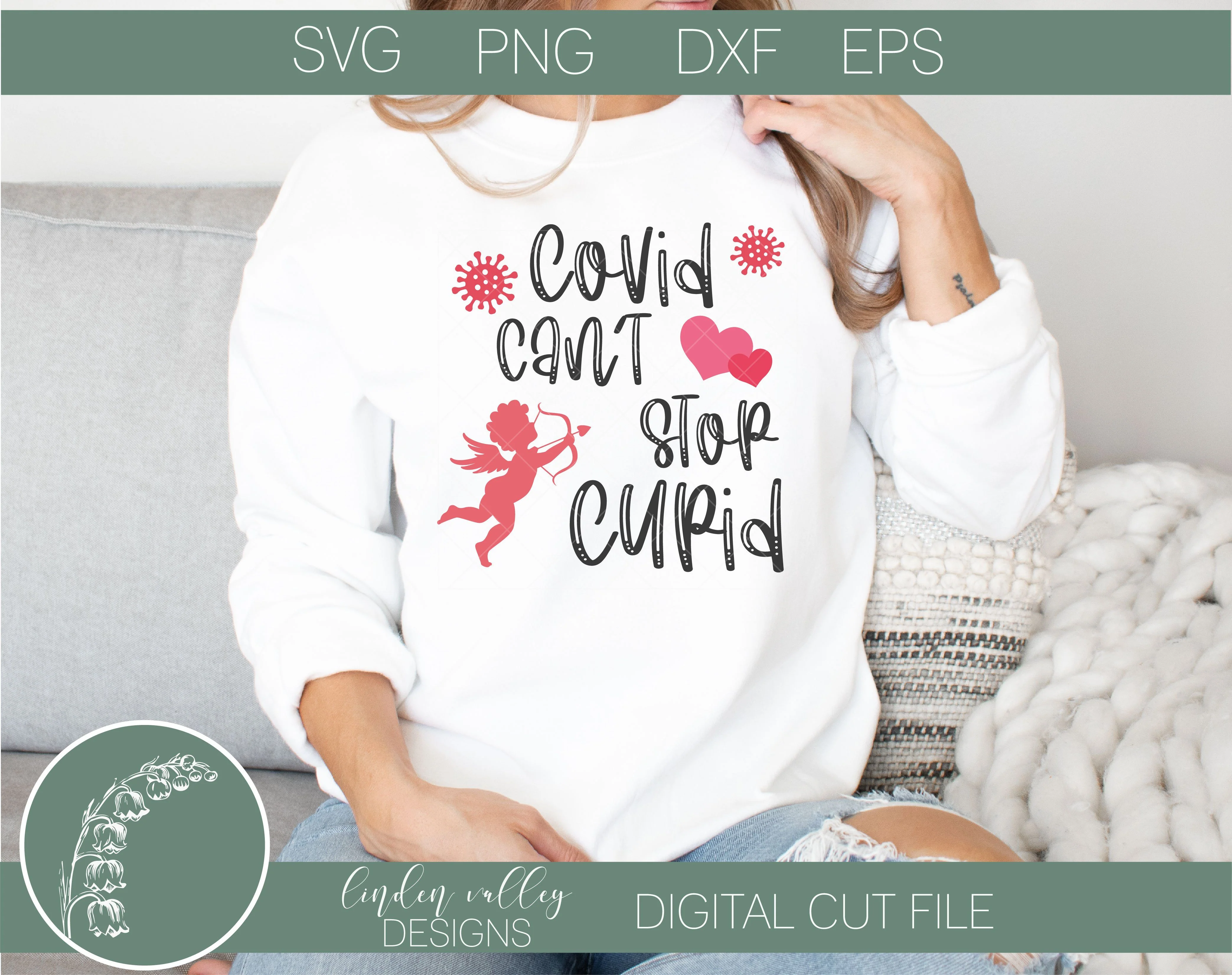 Covid Can't Stop Cupid|Funny Quarantine Valentines SVG