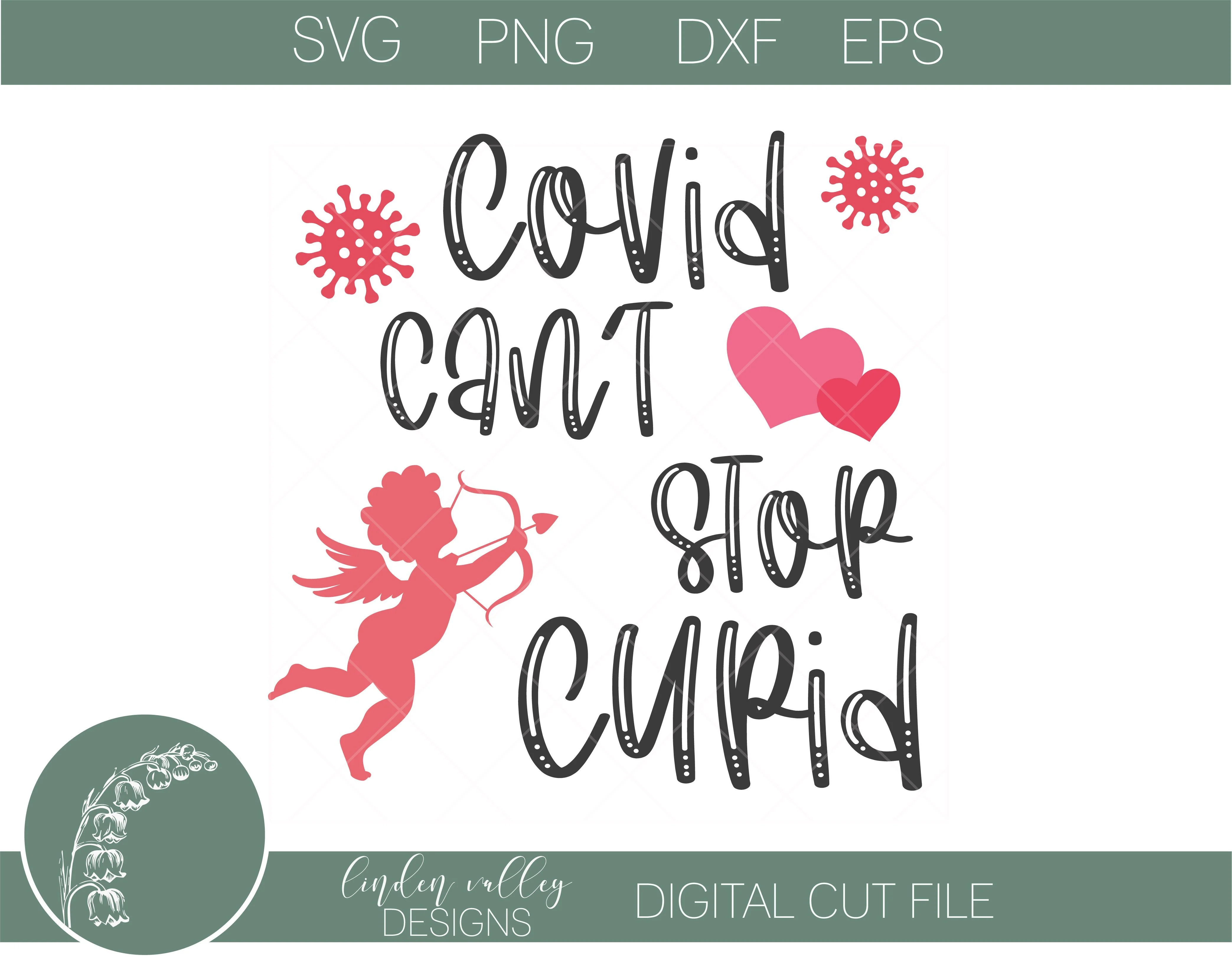 Covid Can't Stop Cupid|Funny Quarantine Valentines SVG - Image 2