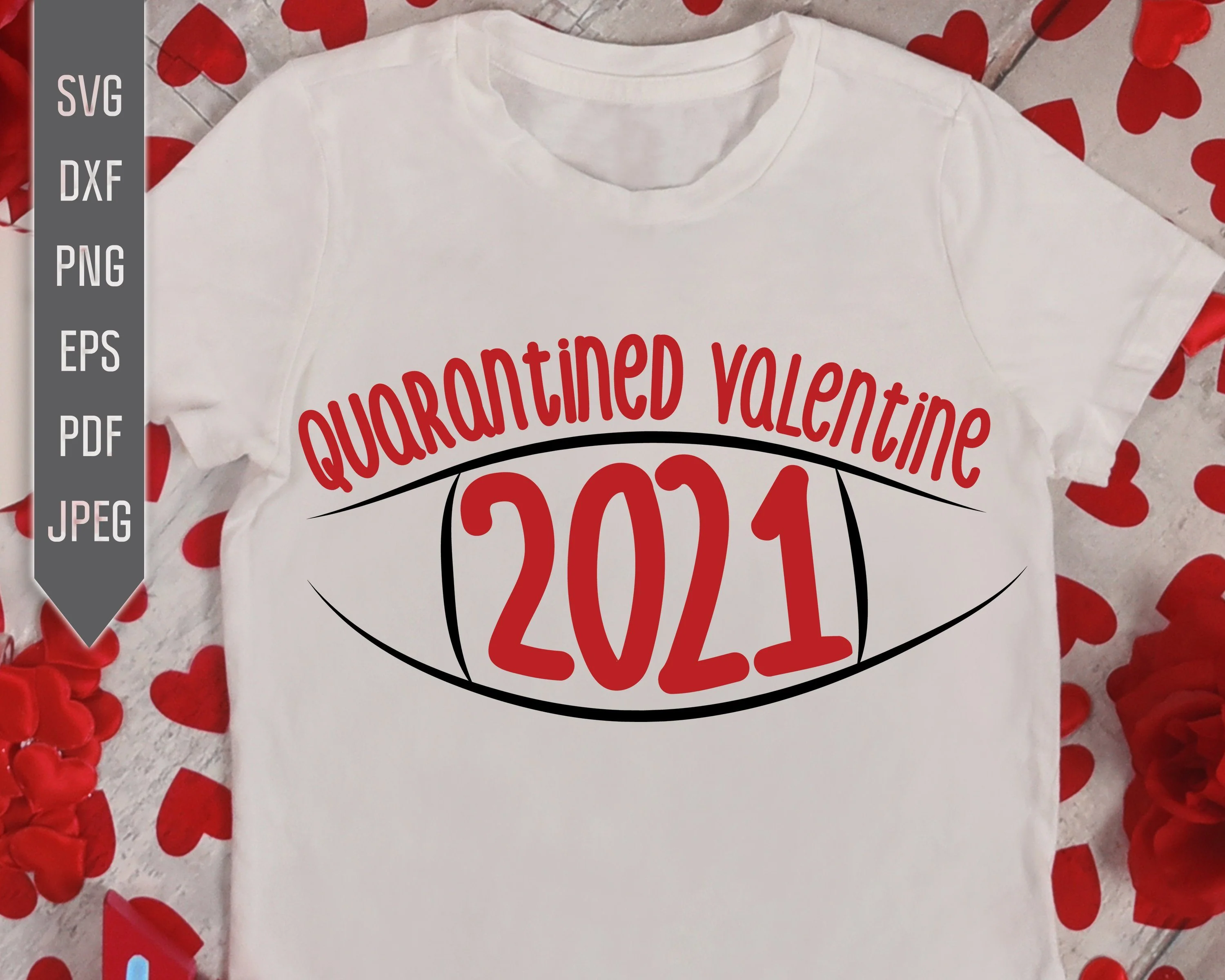 Covid Valentine's Day Svg Bundle. 2021 Quarantined Valentine's Svg. Pandemic Svg. Virus Svg. Covid 19 Cricut, Silhouette, Dxf, Eps, Png - Image 10