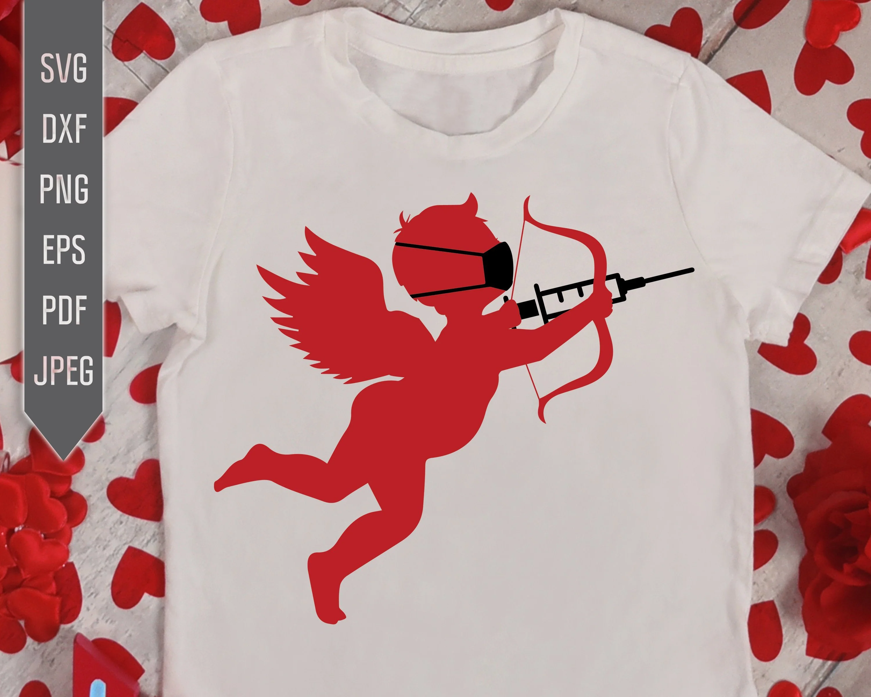 Covid Valentine's Day Svg Bundle. 2021 Quarantined Valentine's Svg. Pandemic Svg. Virus Svg. Covid 19 Cricut, Silhouette, Dxf, Eps, Png - Image 3