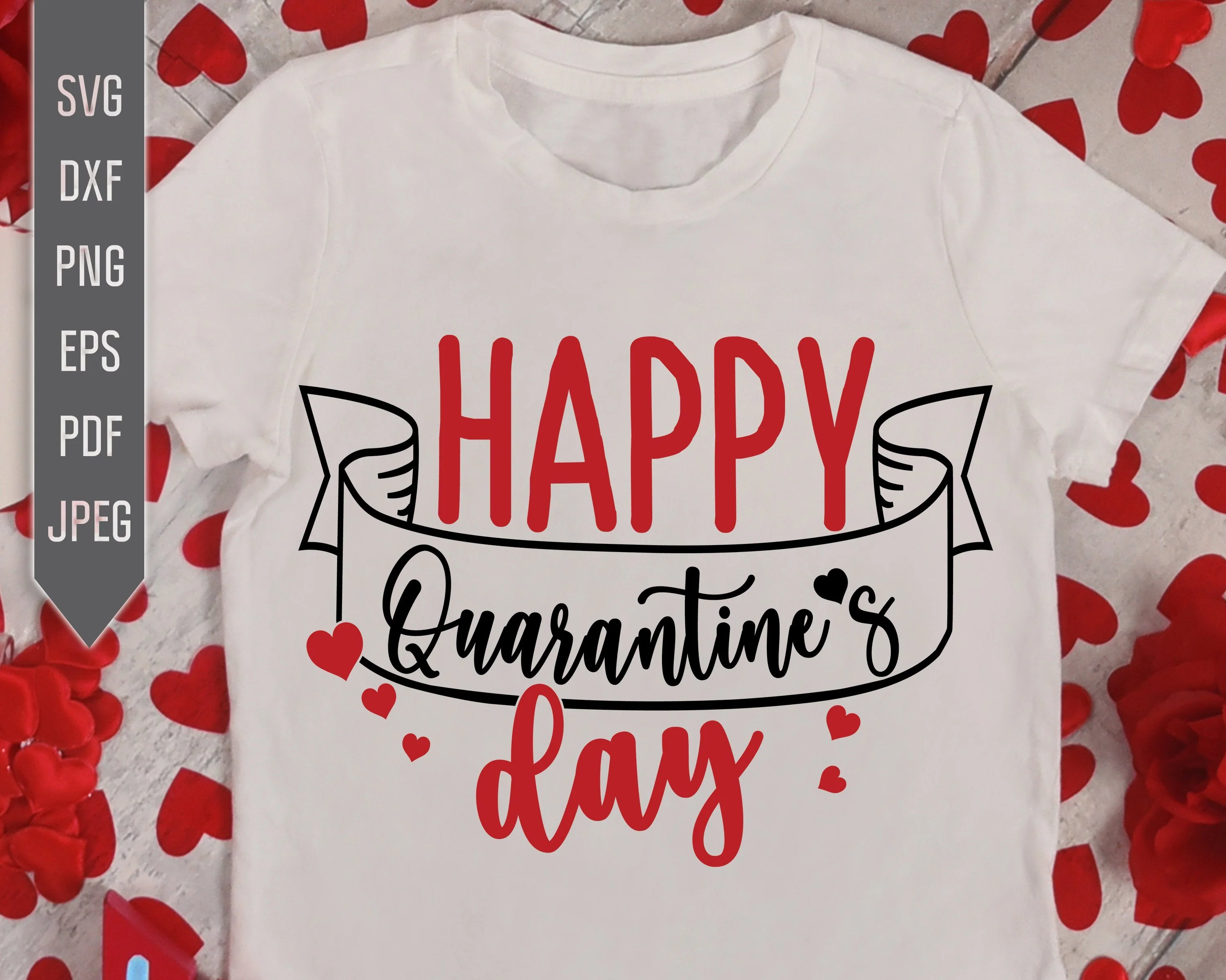 Covid Valentine's Day Svg Bundle. 2021 Quarantined Valentine's Svg. Pandemic Svg. Virus Svg. Covid 19 Cricut, Silhouette, Dxf, Eps, Png - Image 4